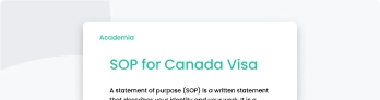 SOP for Canada Visa