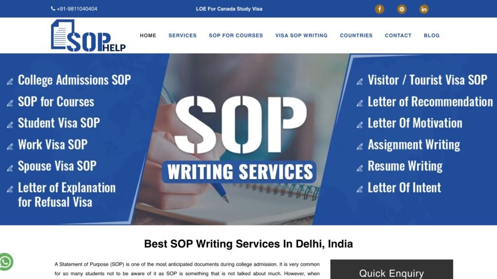 SOP Help - SOP writing service