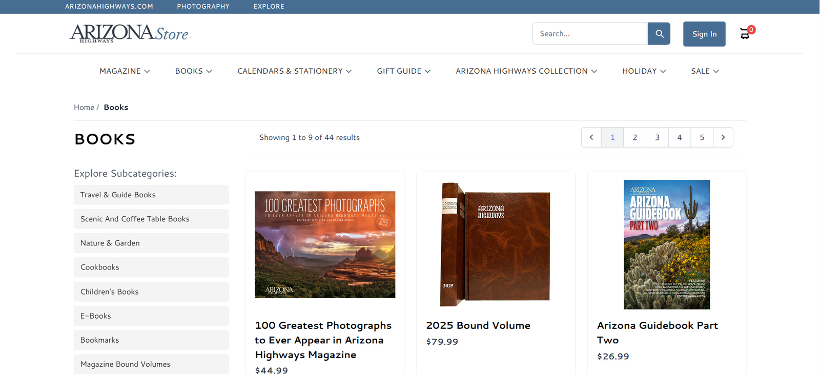 arizona highways store