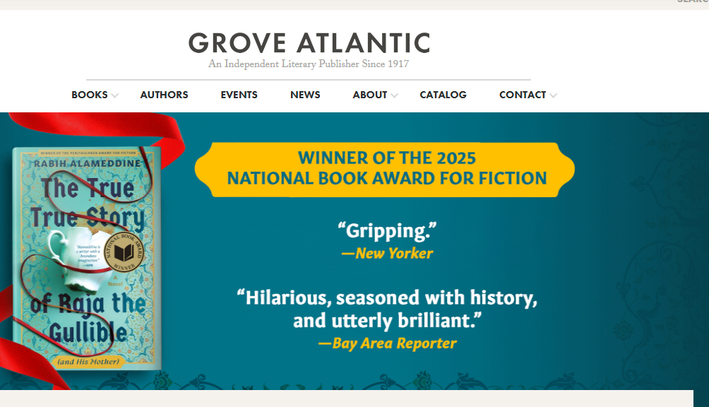 Grove atlantic publishers