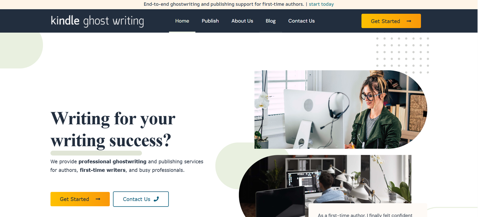 kindle ghost writing