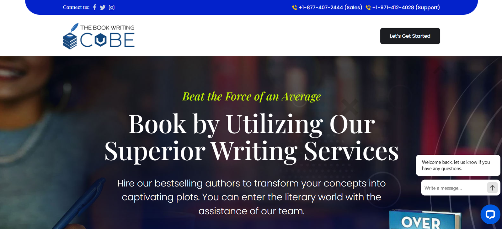 the book writing cube