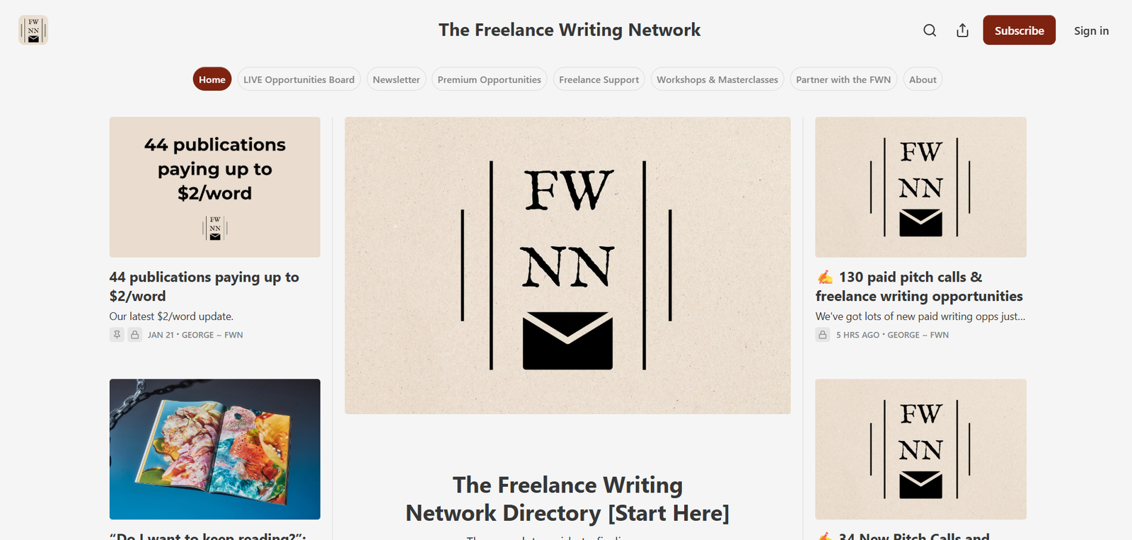the freelance writing network