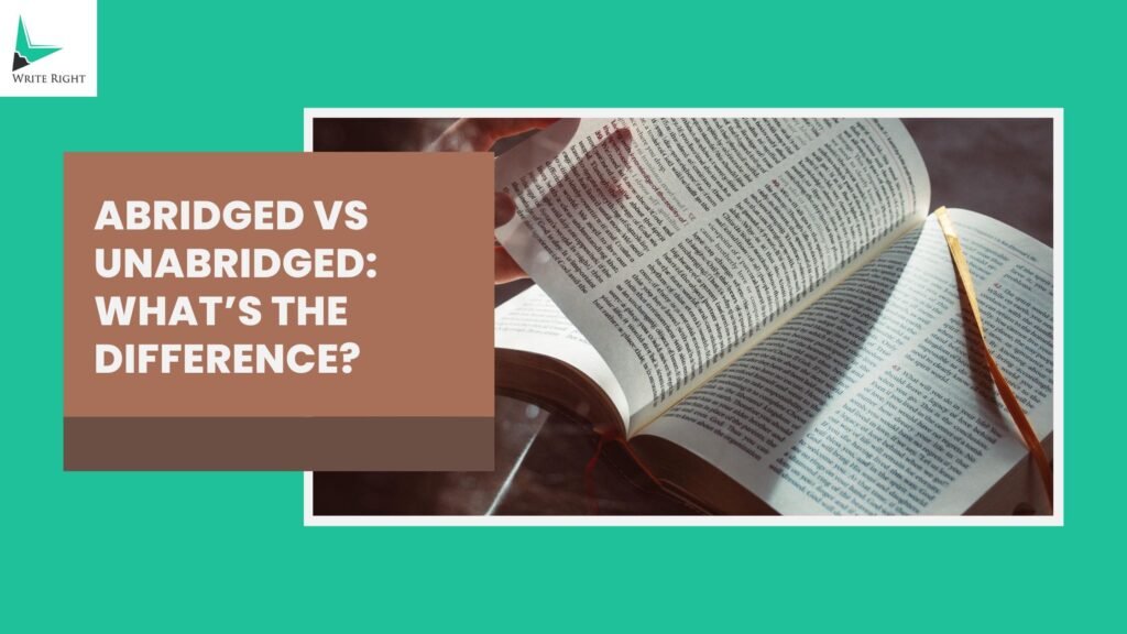 abridged vs unabridged