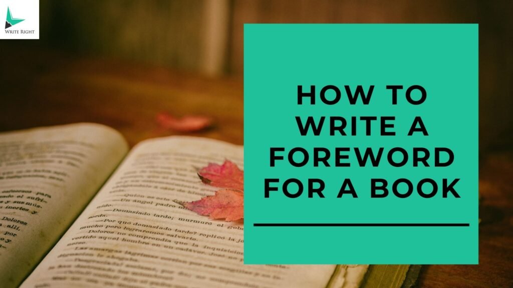 how to write a foreword for a book