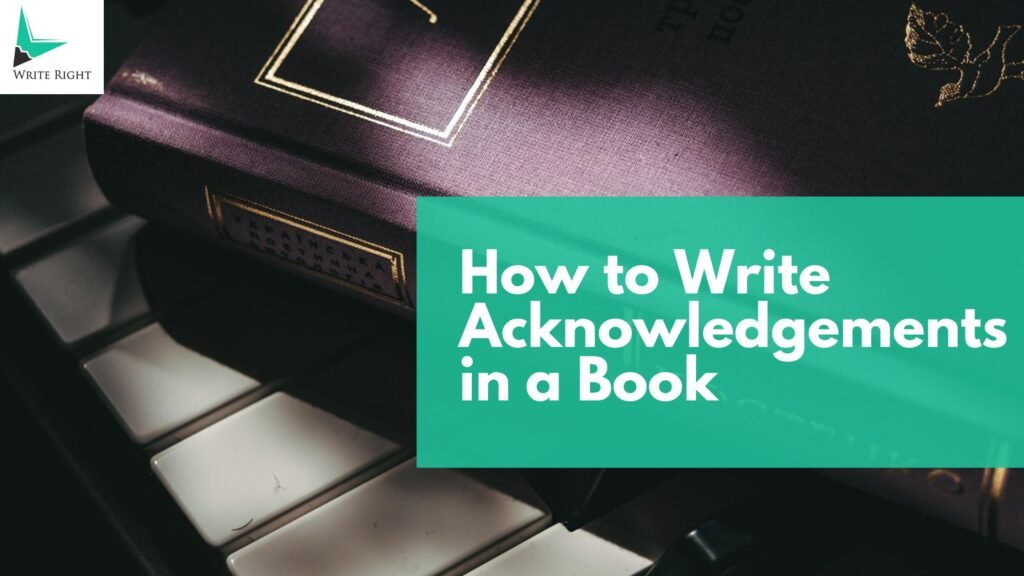 how to write acknowledgements in a book