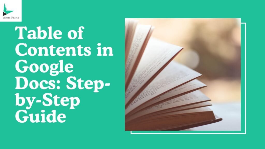 table of contents in google docs